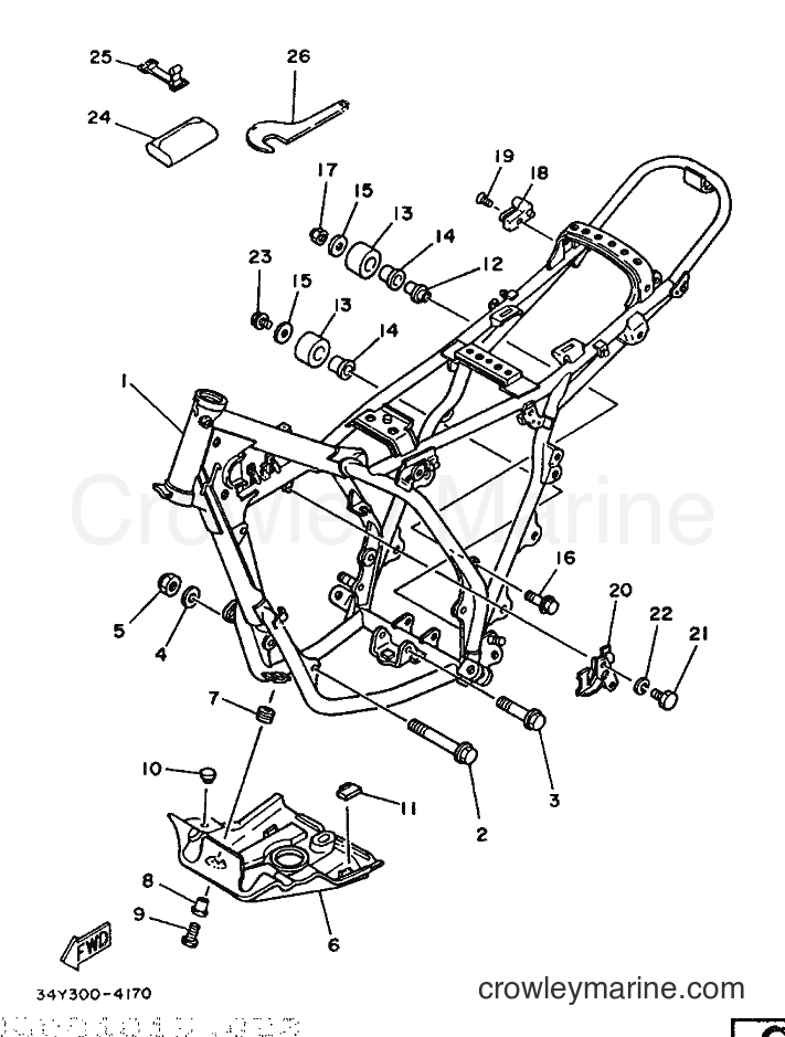 1987 Dirt Bike DT125LC - DT125LC (57U) [999] - FRAME