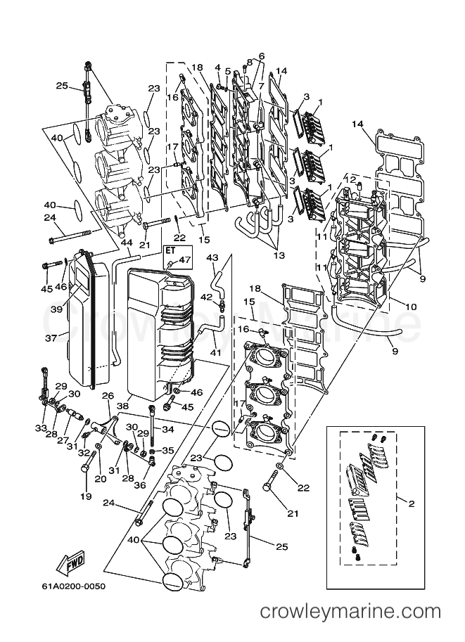 Yamaha Motors 250A (61A0) [050] - INTAKE