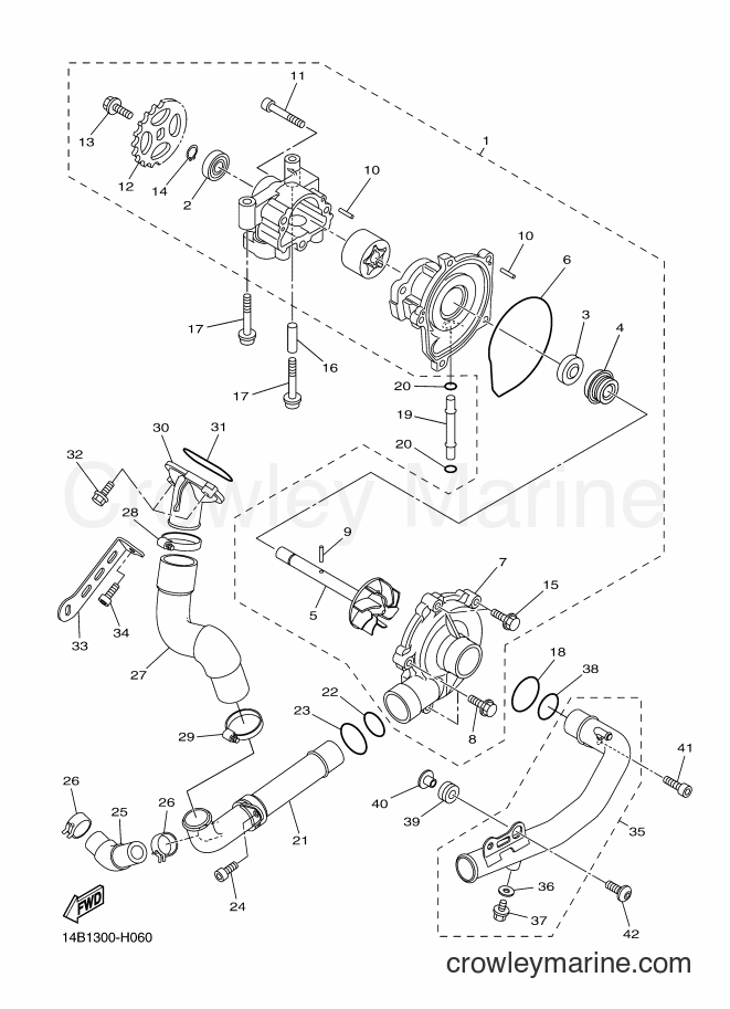 Yamaha Motors YZF-R1 (45B4) [010] - WATER PUMP