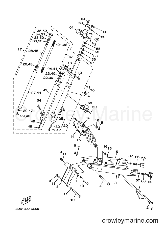 2007 Dirt Bike XT125X - XT125X (13D2) [010] - FRONT & REAR SUSPENSION