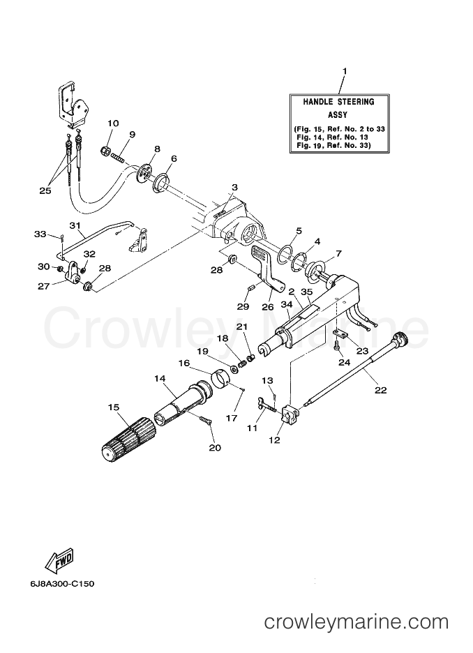 Yamaha Motors 30DEOS (6J89) [090] - STEERING