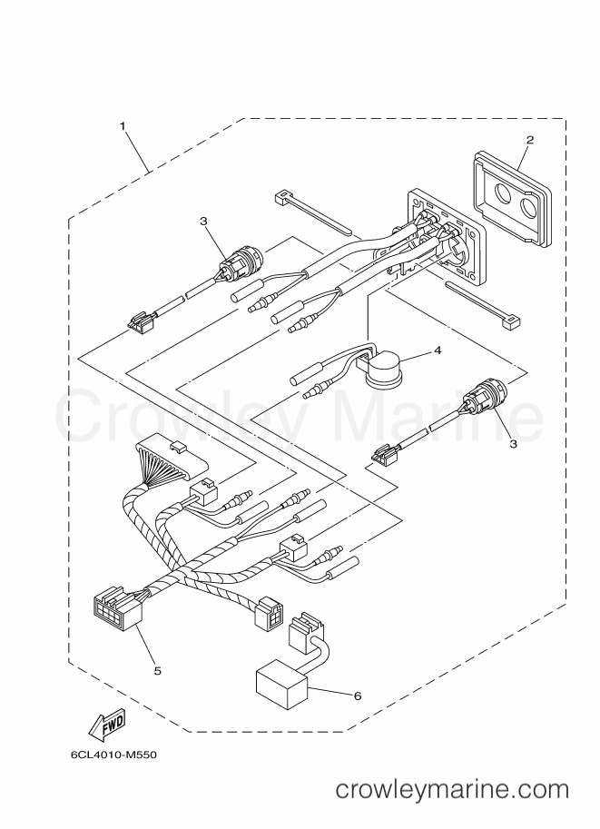 Yamaha Motors F250DETU (6CG7) [130] - SWITCH & PANEL 4 (TWIN)