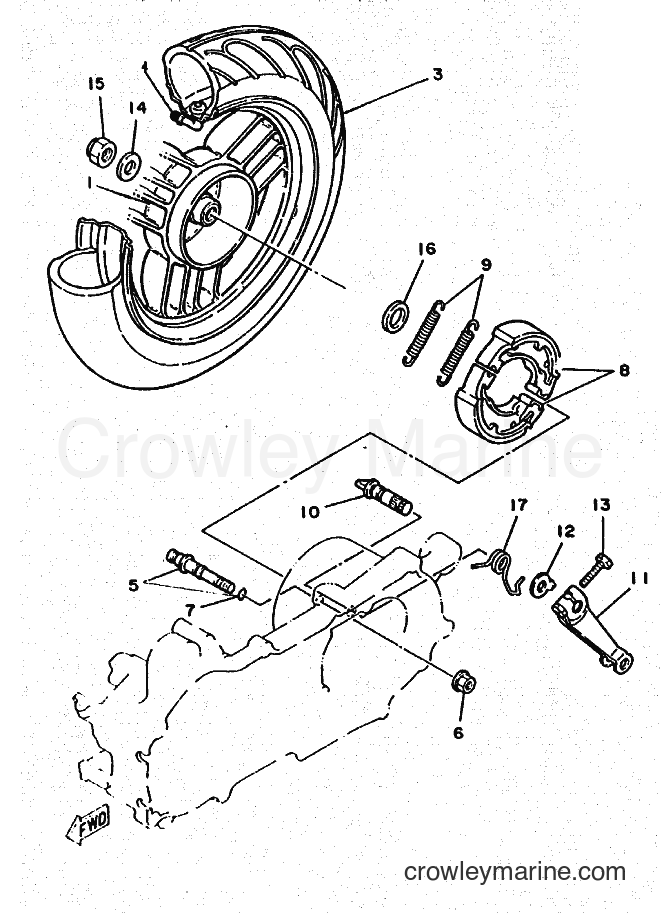 1995 Scooter YM50 - YM50 (4SY1) [010] - REAR WHEEL