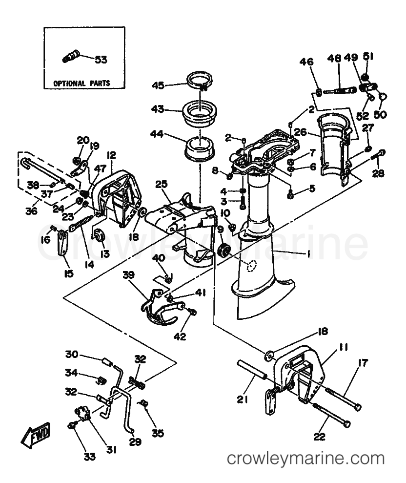 Yamaha Motors 4AS (6E1) [999] - UPPER CASING & BRACKET