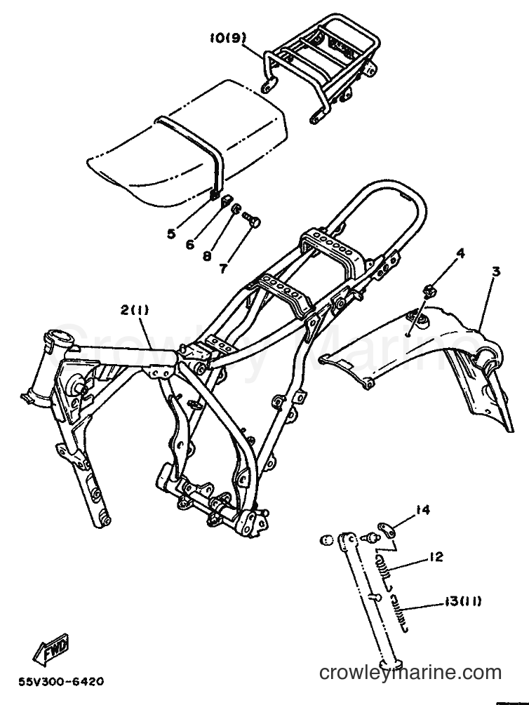 1987 Dirt Bike XT350 - XT350 (55V0) [090] - ALTERNATE FOR CHASSIS