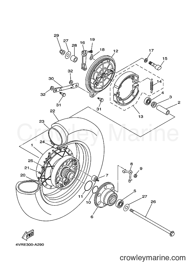 Yamaha Motors XVS650 (4VRE) [060] - REAR WHEEL