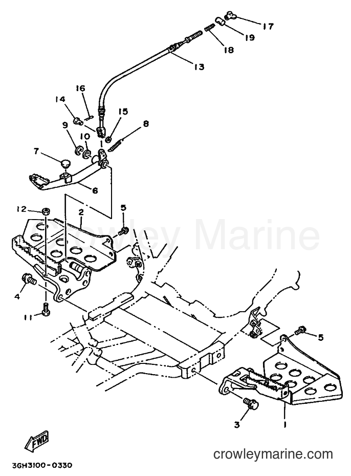 1990 ATV YFM250 - YFM250 (3GH4) [010] - STAND & FOOTREST