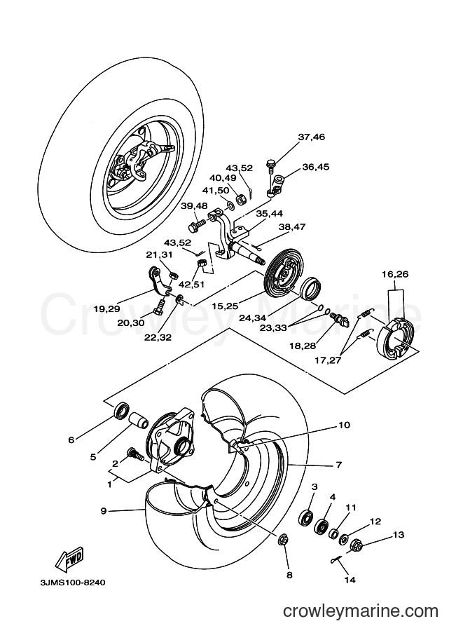 Yamaha Motors YF200S (5KJ3) [010] - FRONT WHEEL