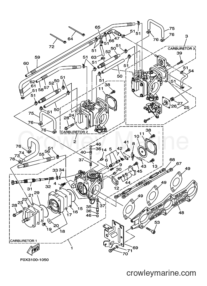 Yamaha Motors GP1200A-Z (F0X3) [02A] - CARBURETOR