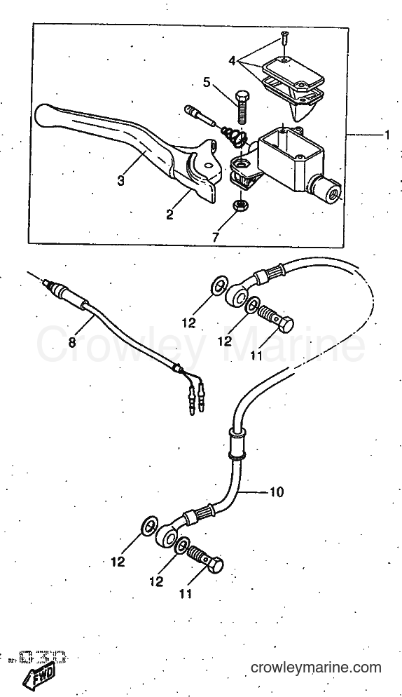 1997 Scooter YQ50 - YQ50 (5DR1) [999] - FRONT MASTER CYLINDER
