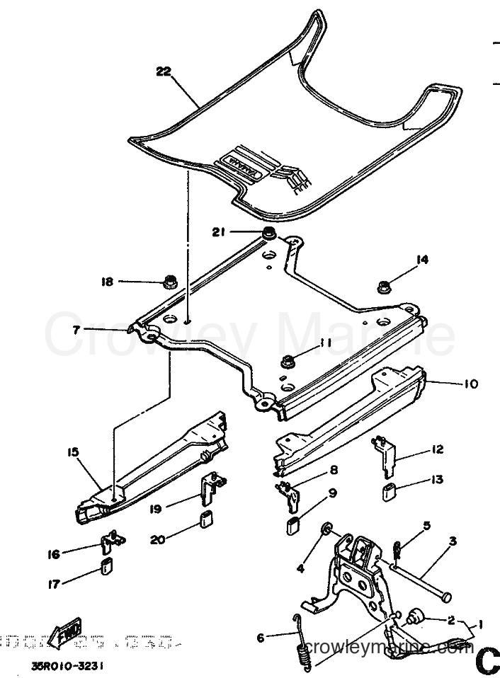 1990 Scooter CH50 - CH50 (3EC6) [999] - STAND & FOOTREST