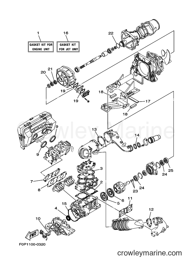 Yamaha Motors JET FOR XA800 (67AA) [030] - REPAIR KIT 1