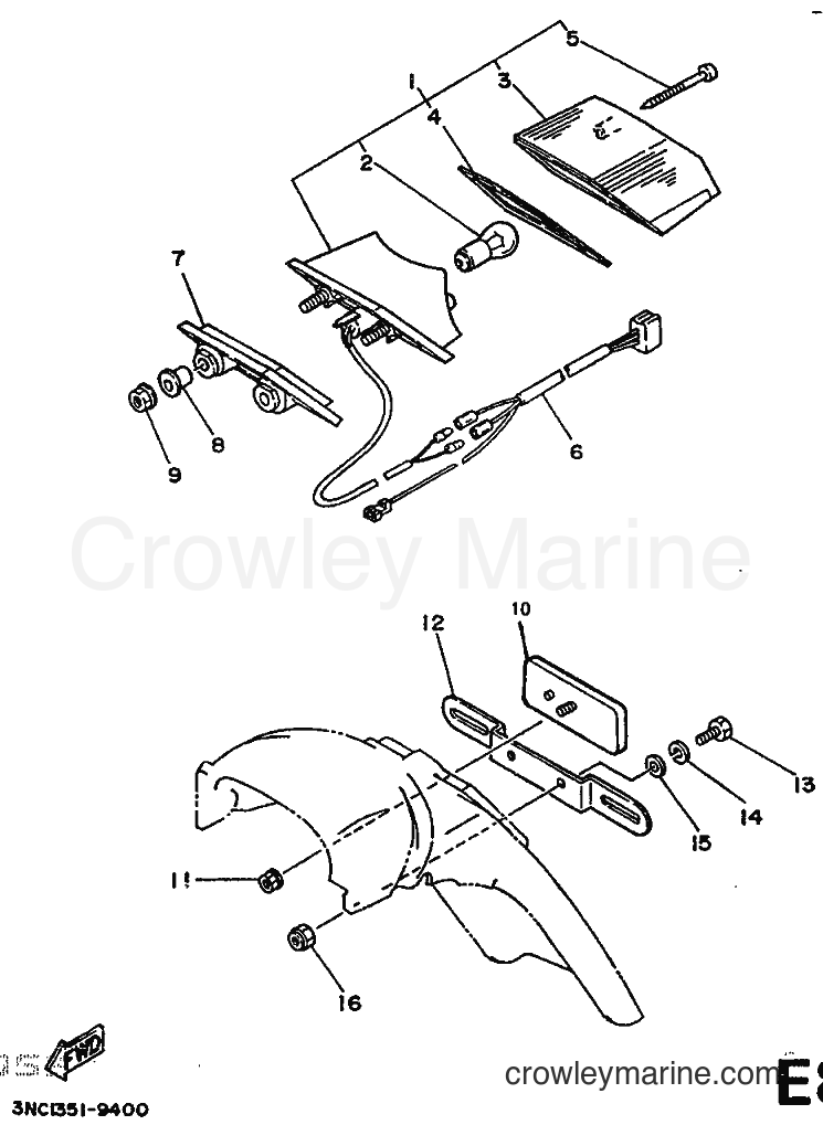 1989 Dirt Bike DT125R - DT125R (3PY2) [999] - TAILLIGHT