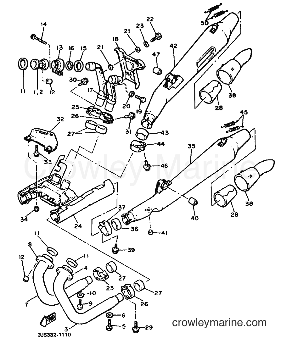 1991 Cruiser XVZ13TD - XVZ13TD (3JS3) [999] - EXHAUST