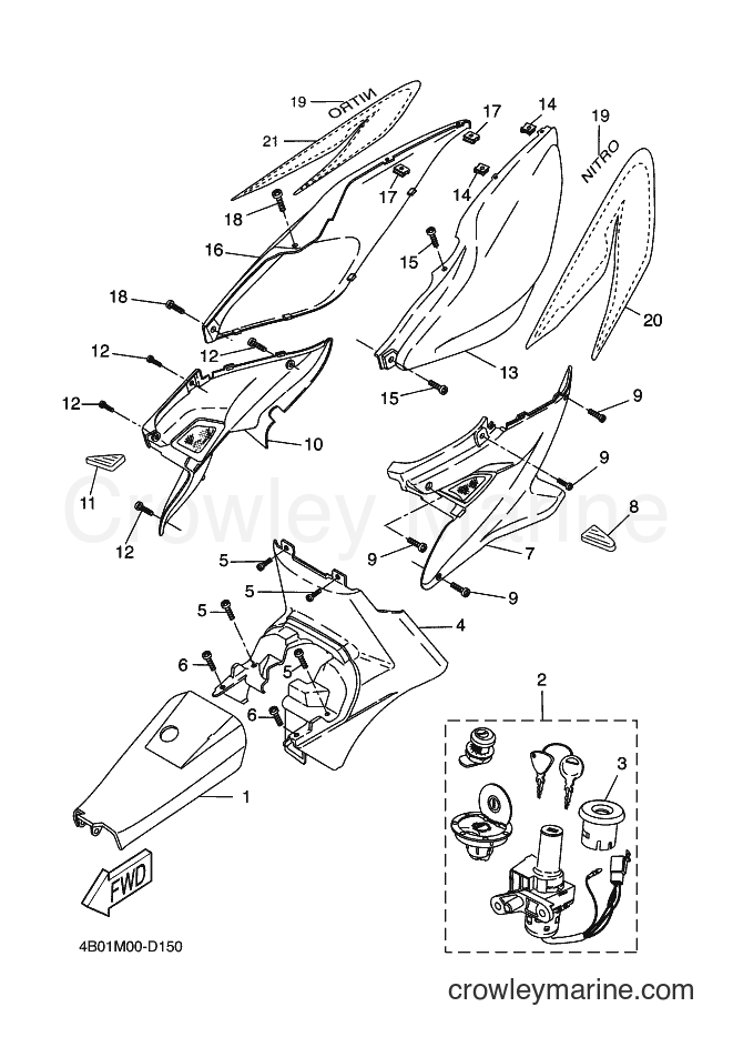 2005 Scooter YQ50L - YQ50L (4B01) [030] - SIDE COVER