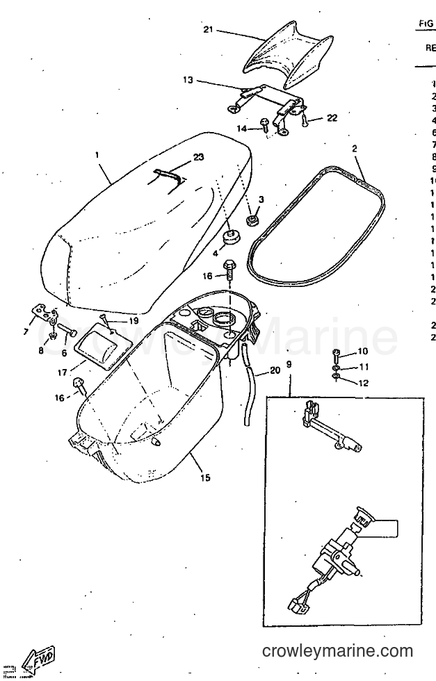 1998 Scooter CW50RSP - CW50RSP (4WK5) [010] - SEAT & CARRIER