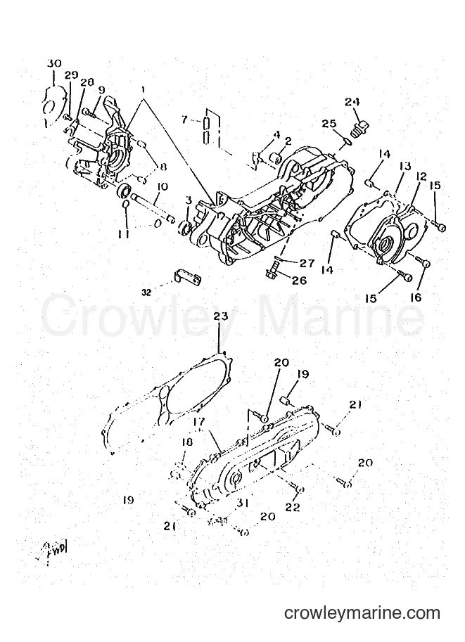 1996 Scooter CW50RSP - CW50RSP (4WS2) [010] - CRANKCASE