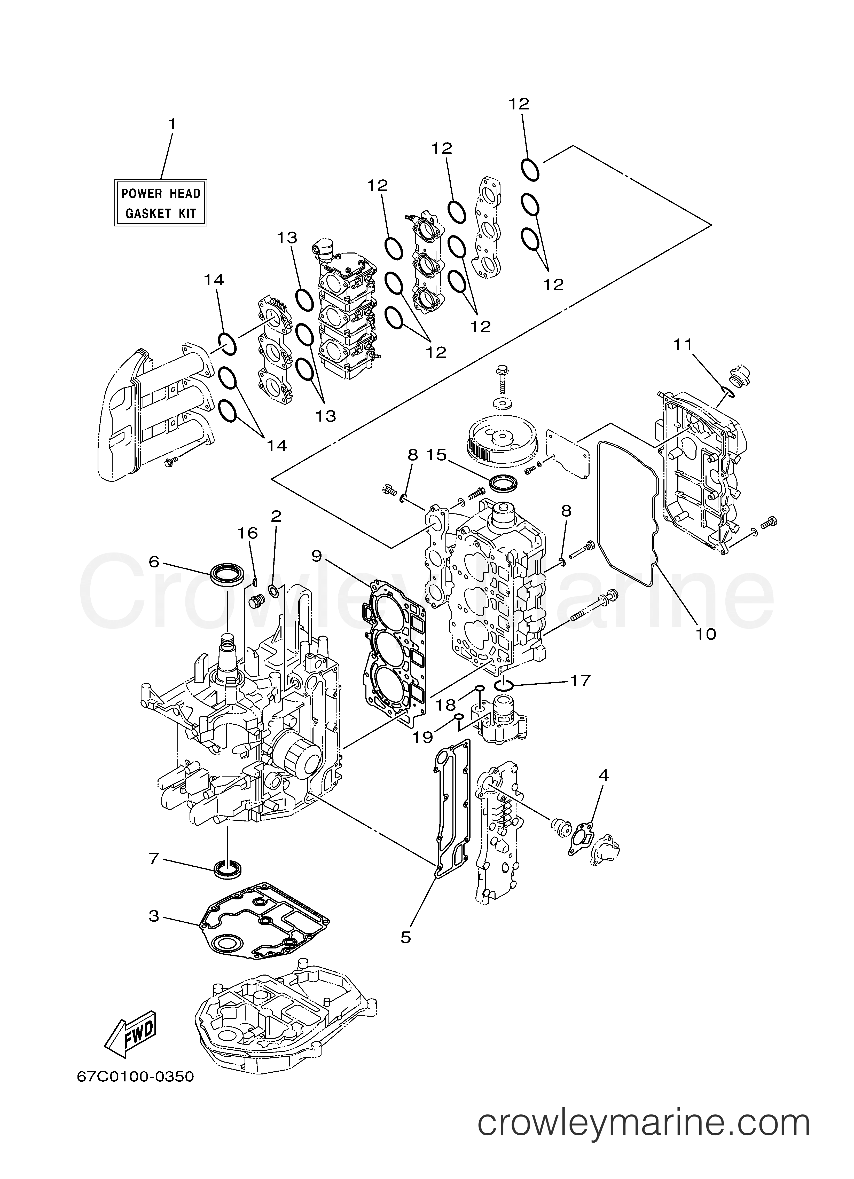 Yamaha Motors F40MLHZ - REPAIR KIT 1