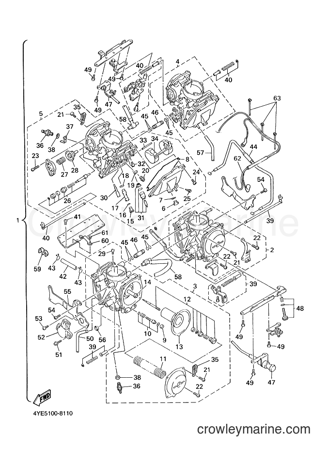 Yamaha Motors XVZ1300A (4YP2) [110] - CARBURETOR