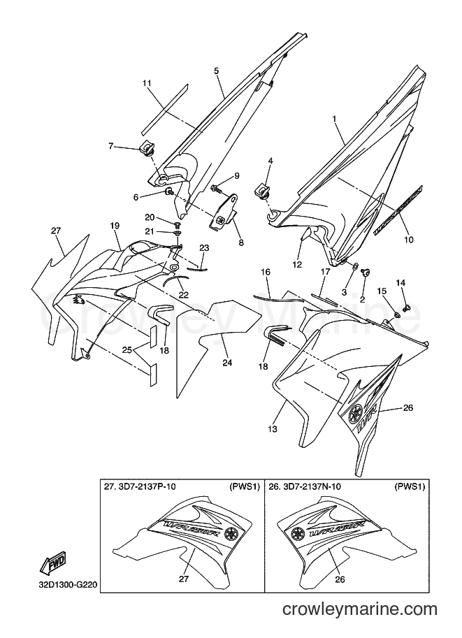 2008 Dirt Bike WR250R - WR250R (32D1) [010] - SIDE COVER