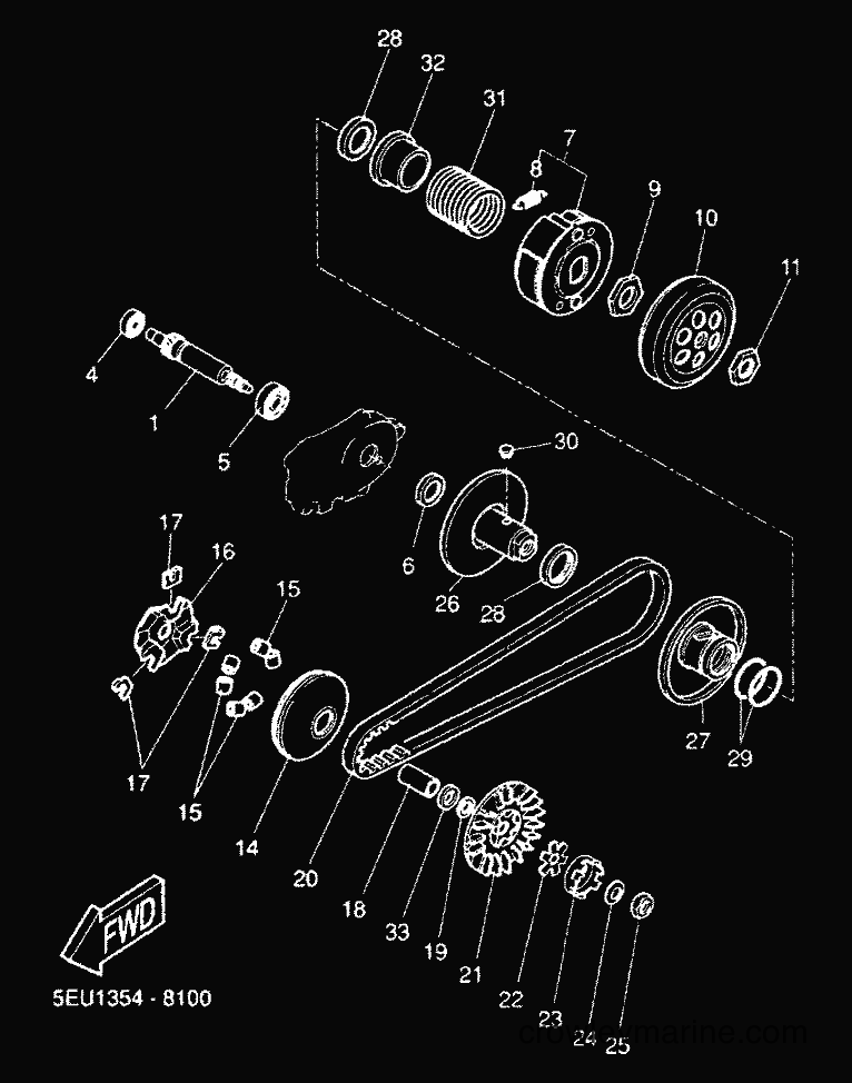 2000 Scooter YH50 - YH50 (5FV3) [010] - CLUTCH