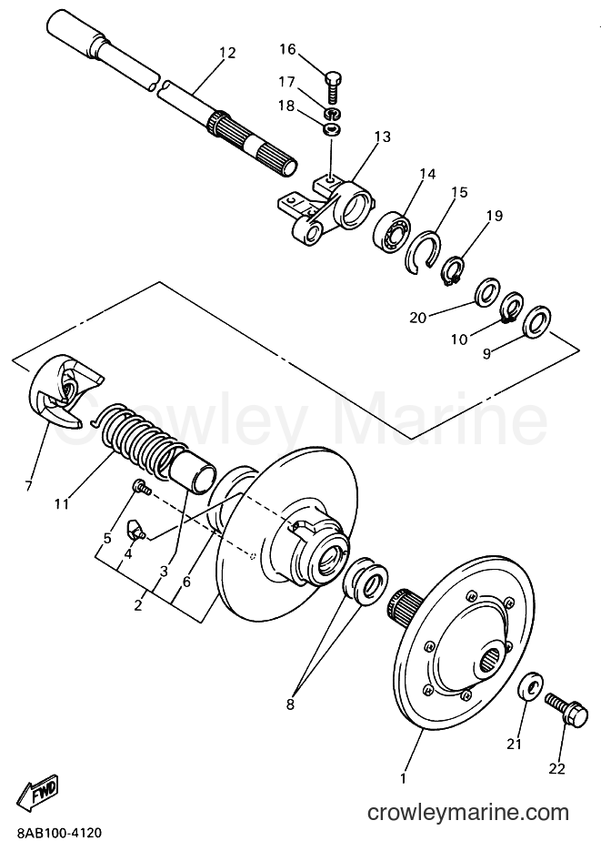 Yamaha Motors VX500DX (8BB1) [020] - SECONDARY SHEAVE