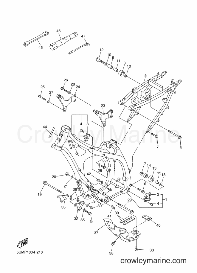2009 Dirt Bike WR250F - WR250F (5UMP) [010] - FRAME