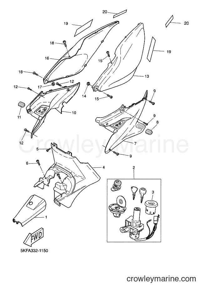 2001 Scooter YQ50 - YQ50 (5KFA) [010] - SIDE COVER