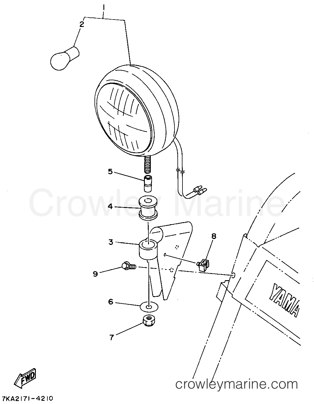 Yamaha Motors YS828TEC - HEADLIGHT (ALTERNATE PART)