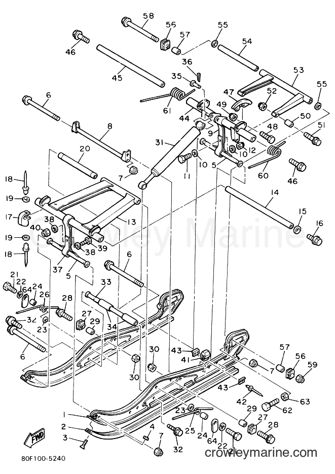 1992 Snowmobile BR250 - BR250 (89B1) [010] - TRACK SUSPENSION 2