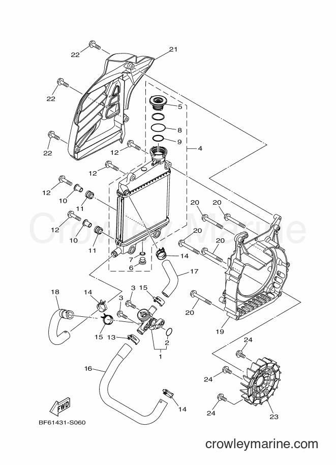 2017 Street Bike GDR155 - GDR155 (BF61) [010] - RADIATOR & HOSE