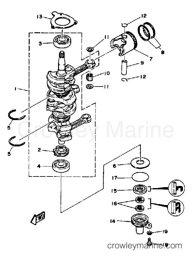 Yamaha Motors P50TLRQ - CRANK PISTON
