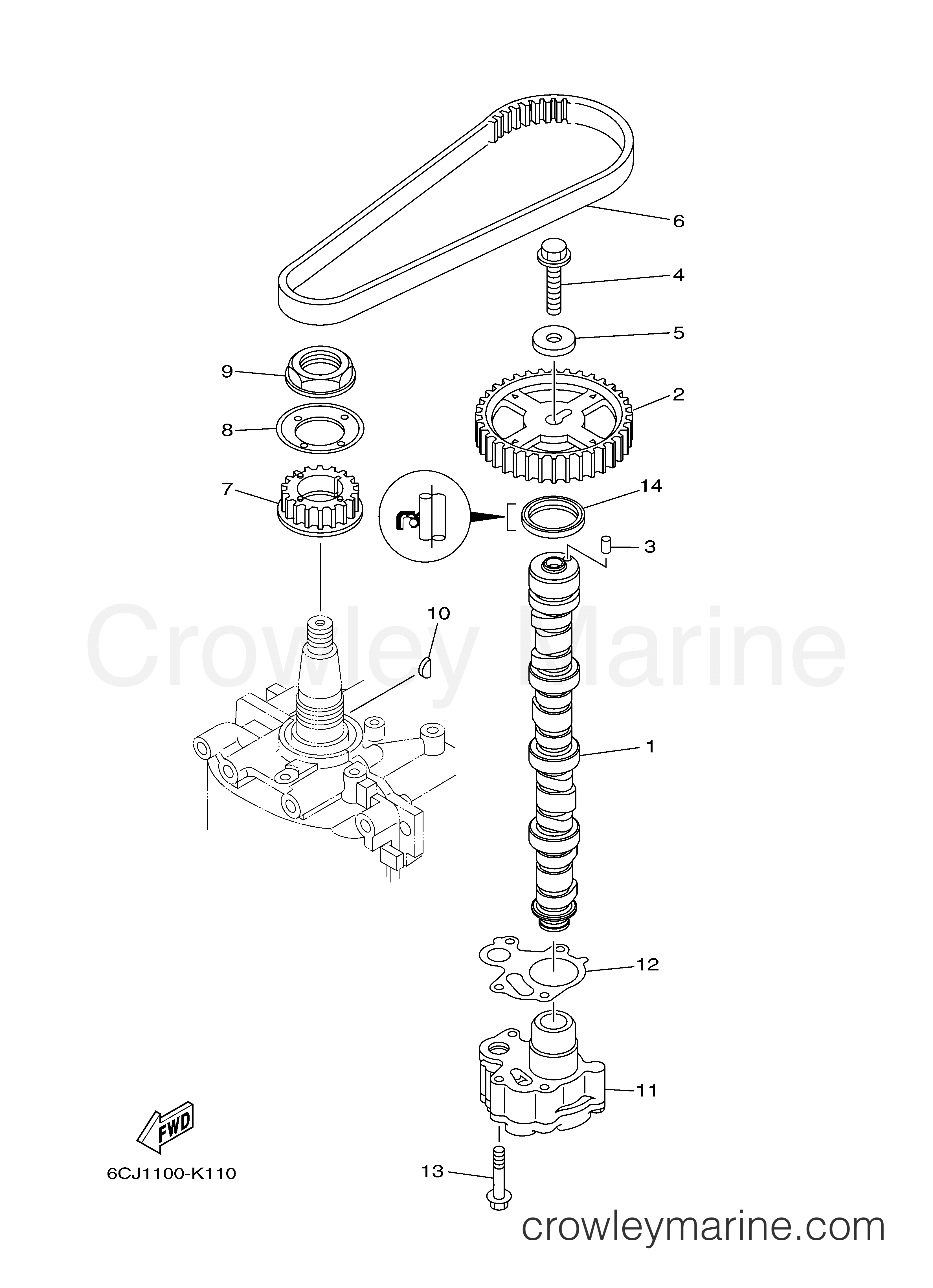 Yamaha Motors F70LA - OIL PUMP