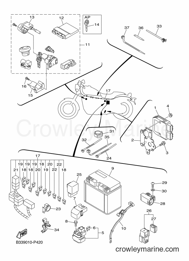 Yamaha Motors XVS950CU (B339) [010] - ELECTRICAL 2