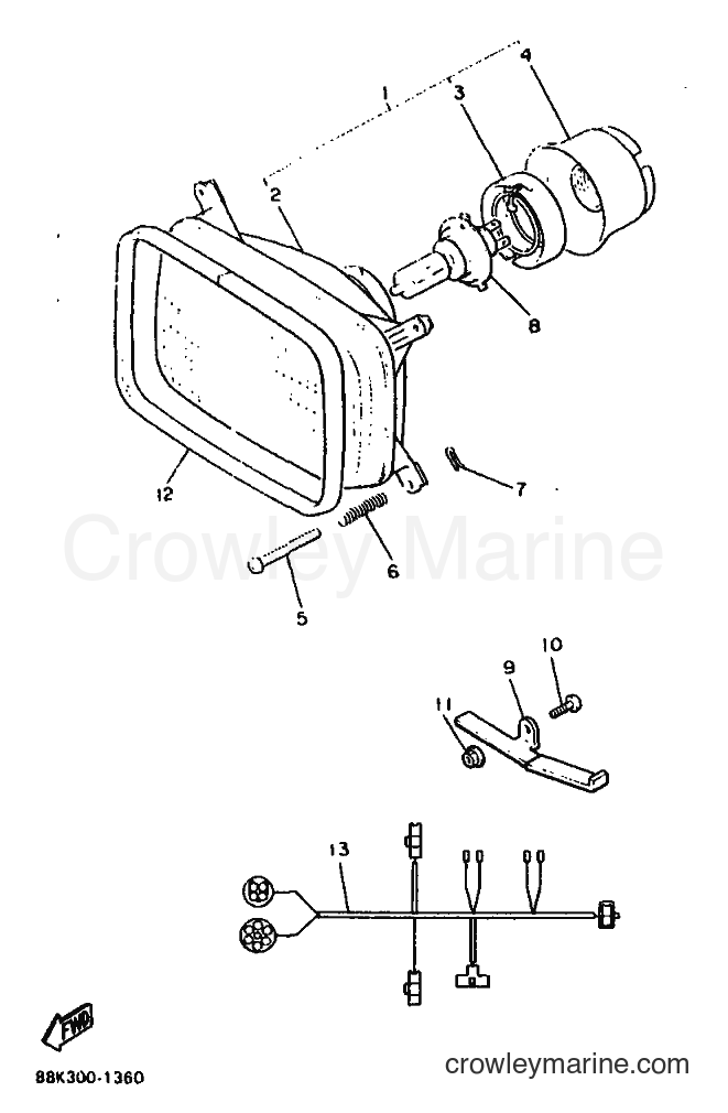 Yamaha Motors VT480TF (88K2) [010] - HEADLIGHT
