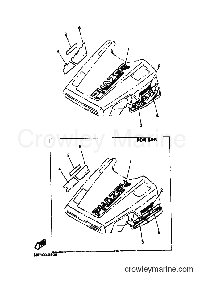 1992 Snowmobile PZ480 - PZ480 (89F1) [010] - EMBLEM (SHROUD)