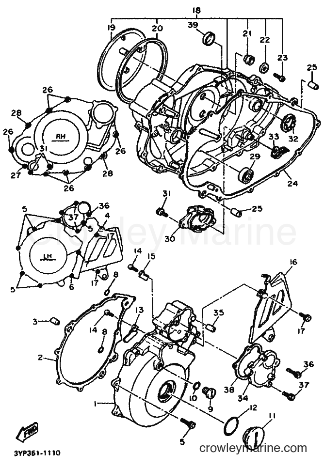 1992 Dirt Bike XT600 - XT600 (4AE2) [999] - CRANKCASE COVER 1
