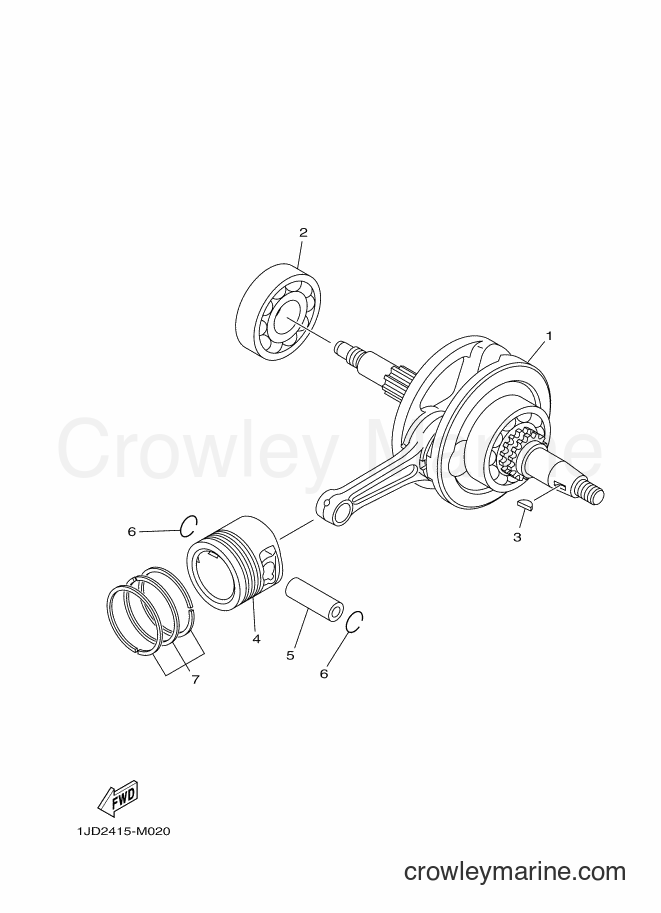 2016 Scooter T115C-5 - T115C-5 (BP41) [010] - CRANKSHAFT & PISTON