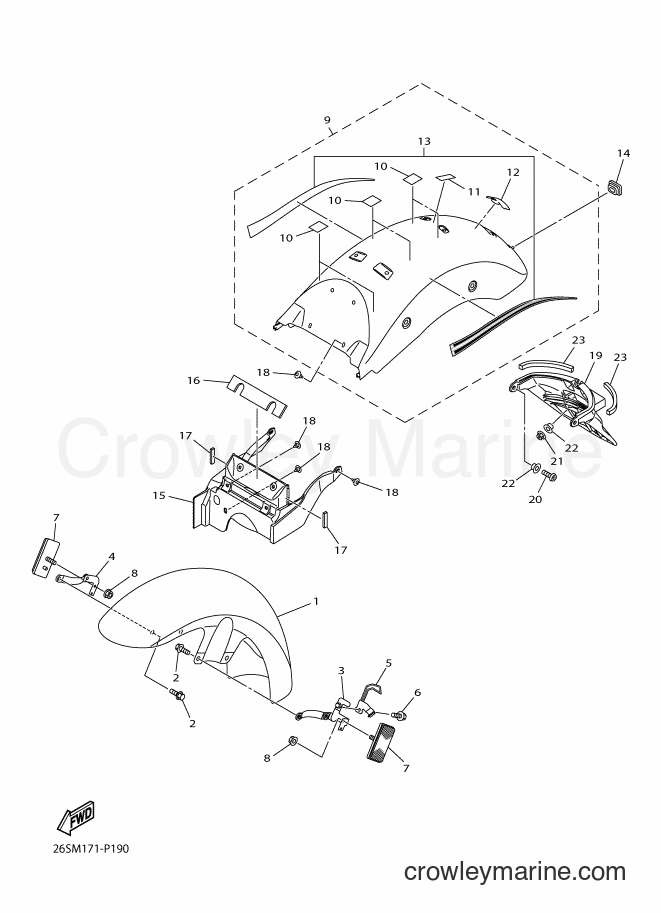 2015 Cruiser XVS950CT - XVS950CT (26SM) [020] - FENDER