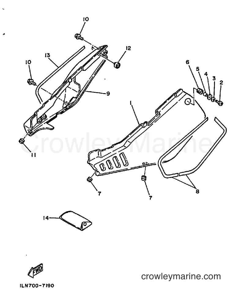 1989 Dirt Bike TT250 - TT250 (3DC1) [010] - SIDE COVER