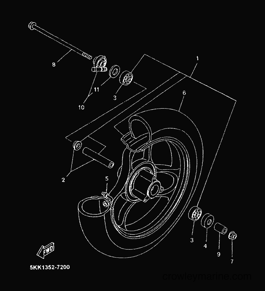 1999 Scooter YN100 - YN100 (5KK1) [99C] - FRONT WHEEL