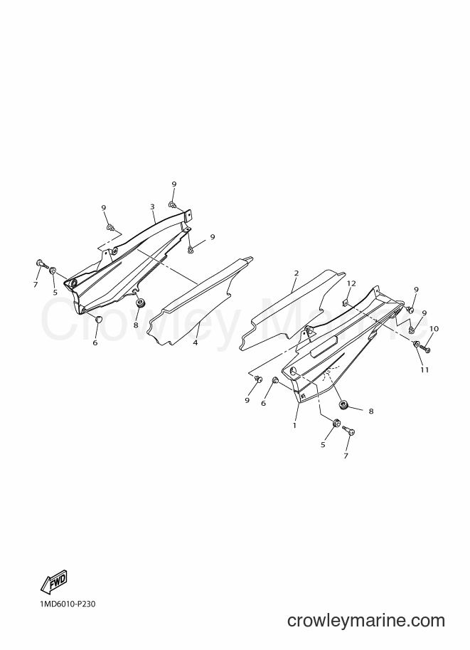 Yamaha Motors FJR1300AS (1MD6) [010] - SIDE COVER