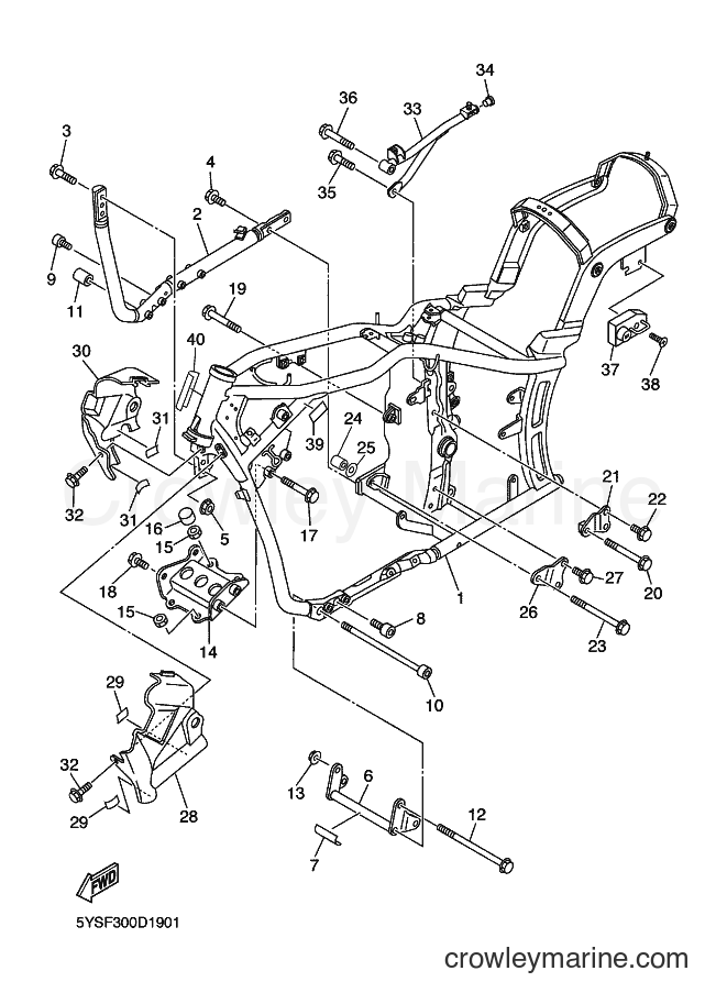 Yamaha Motors XVS1100A (5YSF) [040] - FRAME