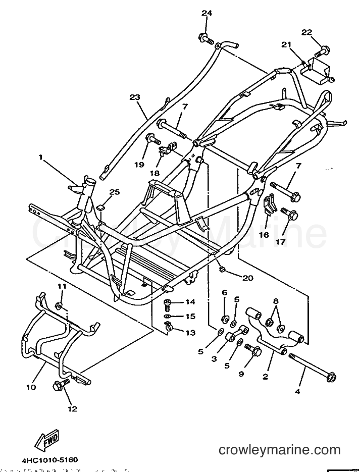 Yamaha Motors YP250 (4UC1) [080] - FRAME