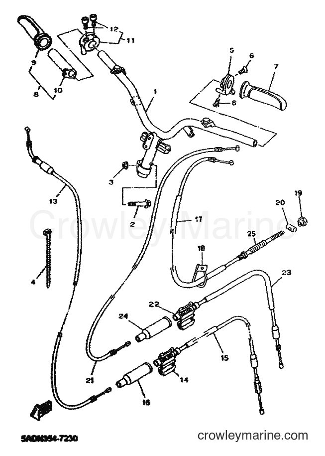 Yamaha Motors YN50 (5MRB) [010] - STEERING HANDLE & CABLE
