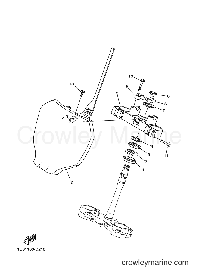 2005 Dirt Bike YZ125 - YZ125 (1C32) [010] - STEERING