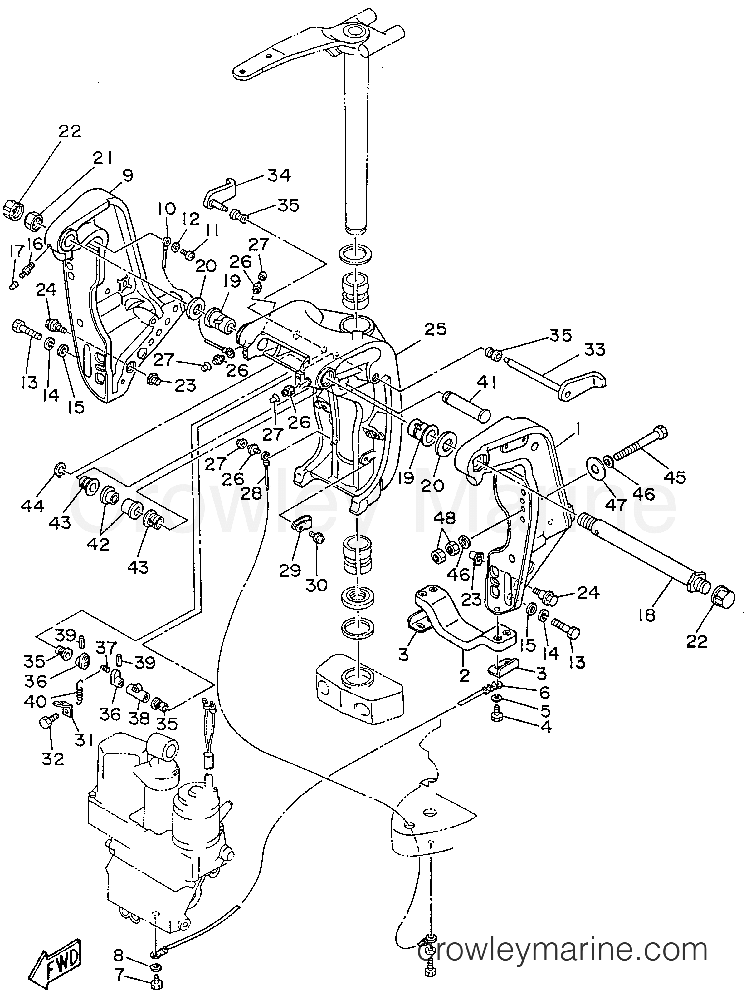 Yamaha Motors S115TLRU - BRACKET 1