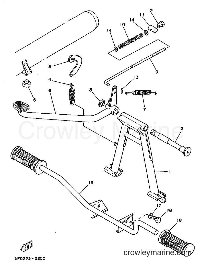 1989 Scooter FS1 - FS1 (3AU1) [999] - STAND & FOOTREST