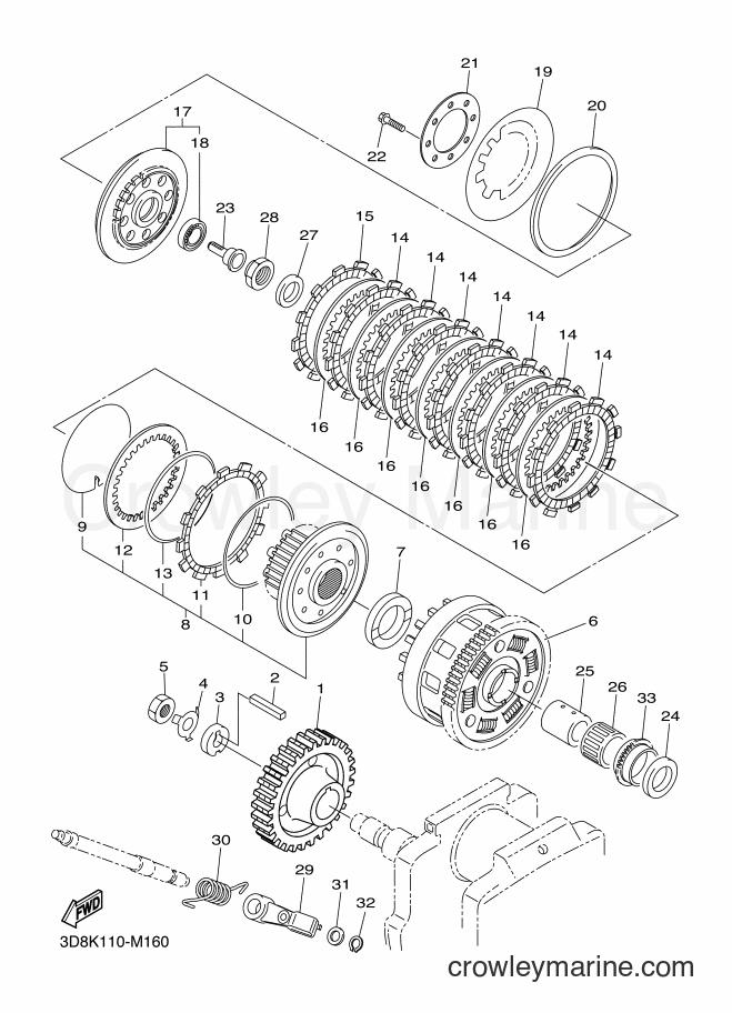 Yamaha Motors XVS1300A (3D8R) [010] - CLUTCH