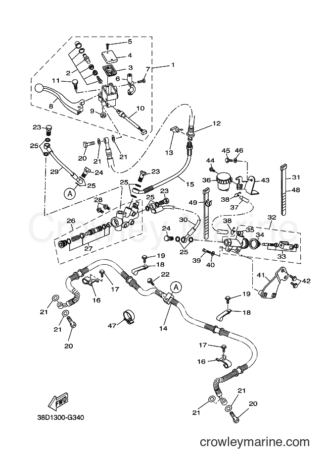 2009 ATV YFM350A - YFM350A (38D2) [030] - FRONT MASTER CYLINDER